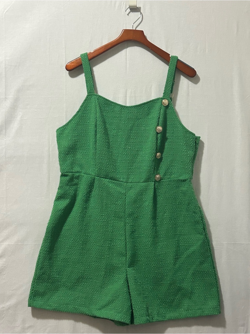 New York & Company - Green Textured Romper